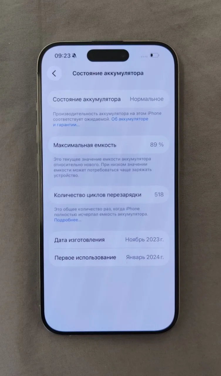 IPhone 15 pro белый, Sim+eSim, 256 Гб, фото 3