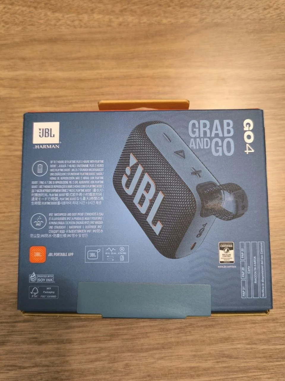 Bluetooth-колонка JBL GO 4, синяя, фото 3