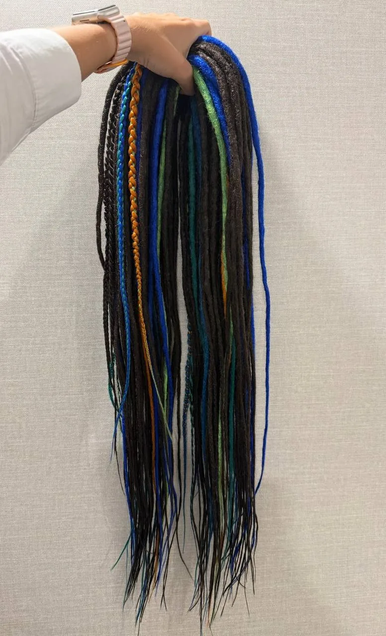 Де-дреды темные, длина 75 см