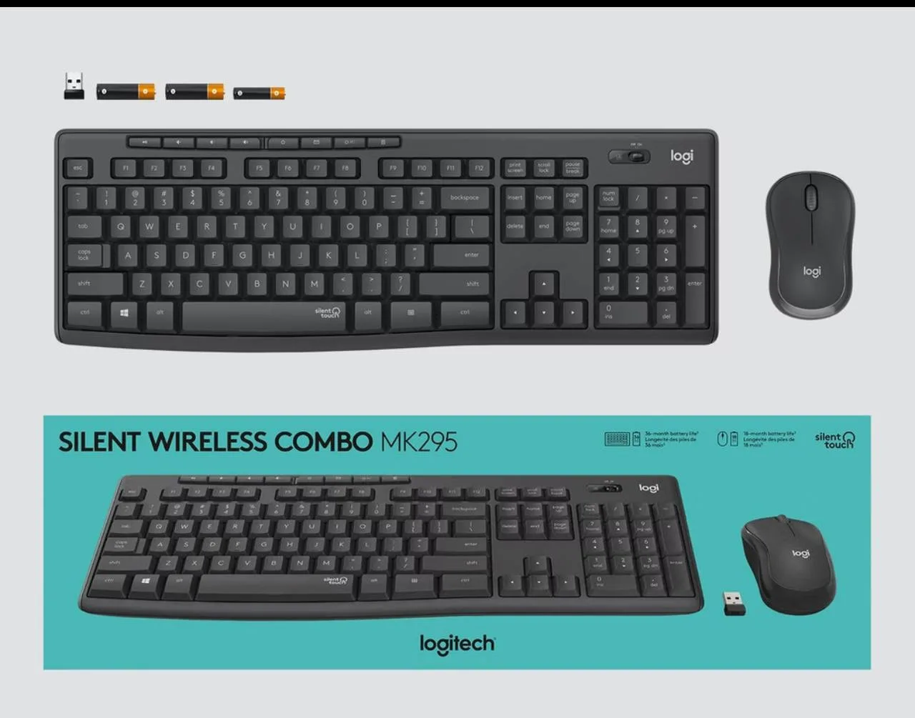 Беспроводная клавиатура Logitech MK295, фото 2
