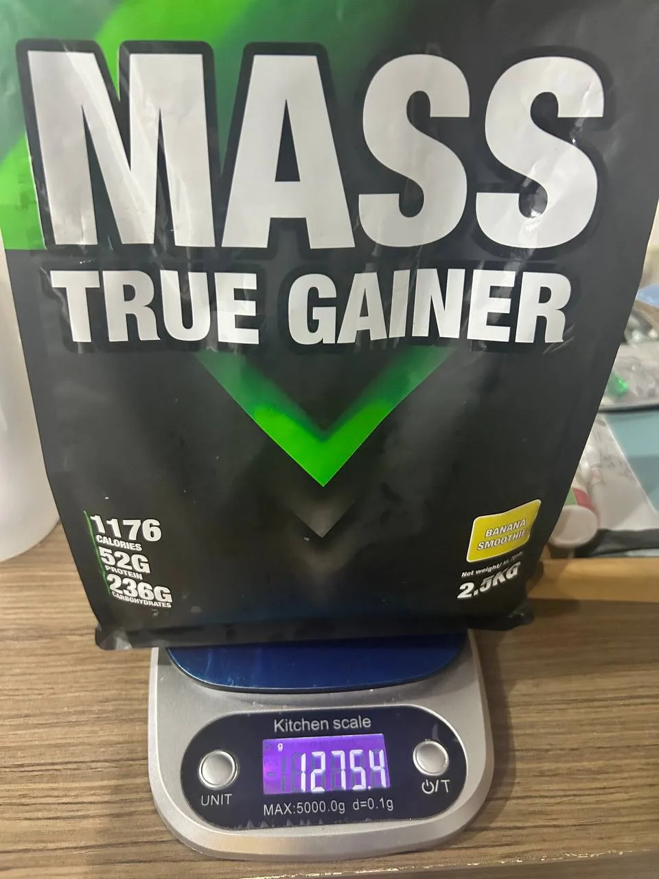Гейнер MASS True Gainer, вкус бананового смузи