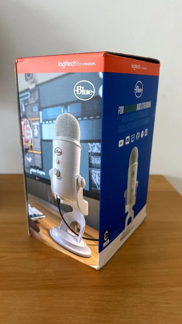 Микрофон Blue Yeti USB, белый, новый, фото 3