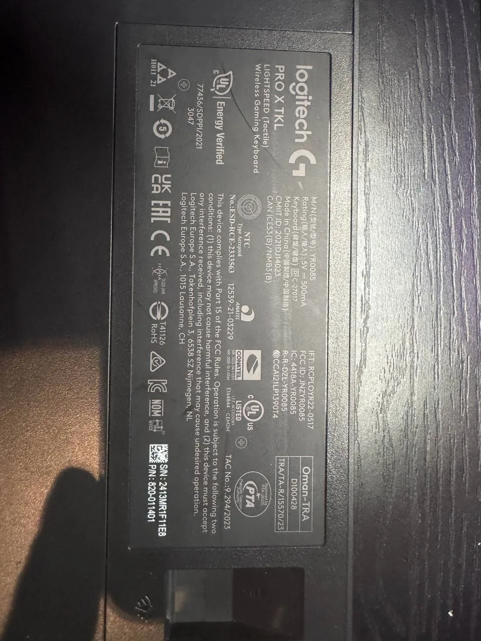 Logitech G PRO X TKL LIGHTSPEED