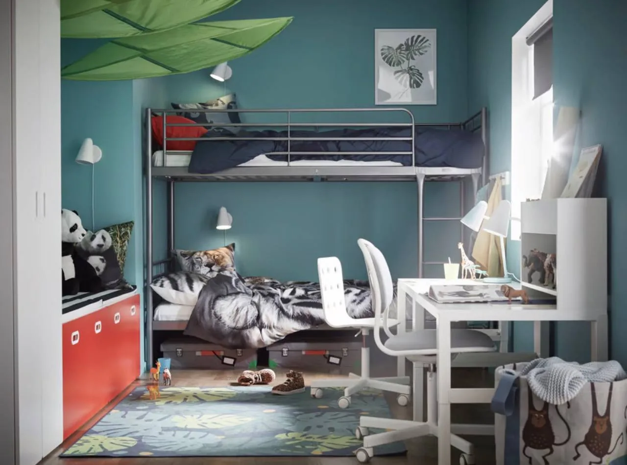 Двухъярусная кровать IKEA, 90×200