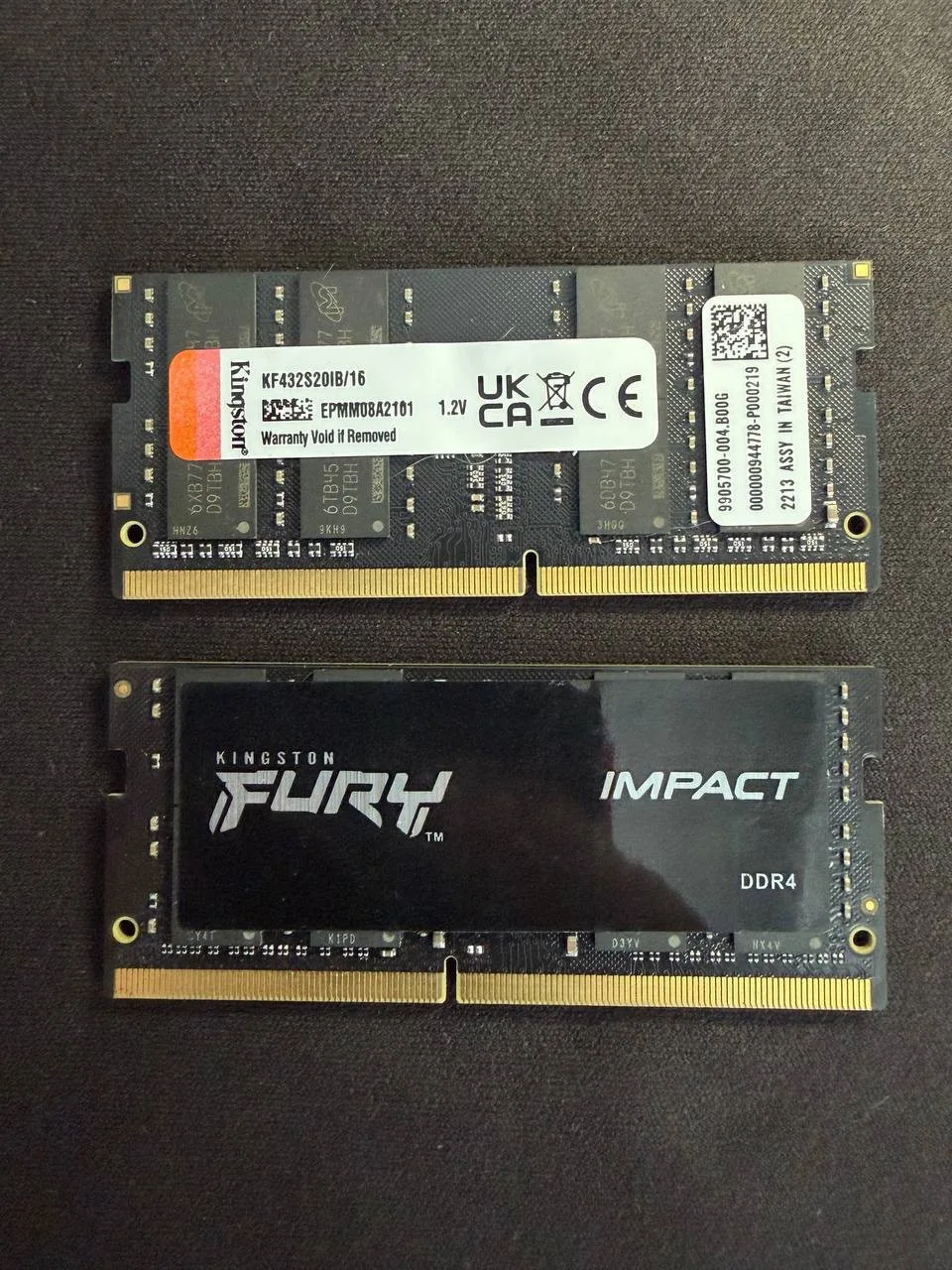 Оперативная память Kingston Fury Impact 16GB DDR4-3200 SO-DIMM, пара