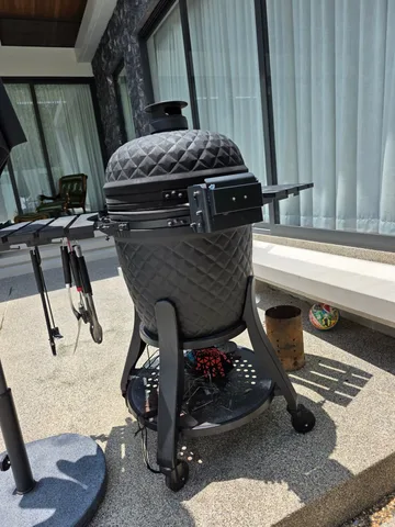 Керамический гриль Kamado XL с казаном и набором для барбекю, фото 5