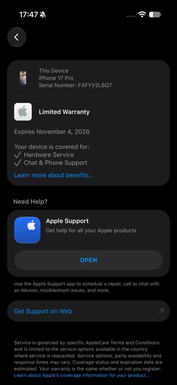 iPhone 17 Pro 256 Silver (esim only)