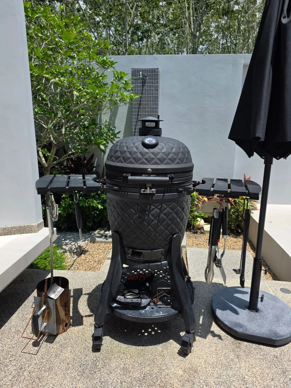 Керамический гриль Kamado XL с казаном и набором для барбекю