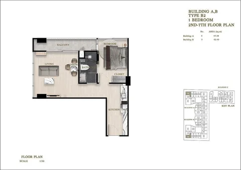 Квартира 47,4 м² в Siam Oriental Oasis, Пратамнак, фото 2