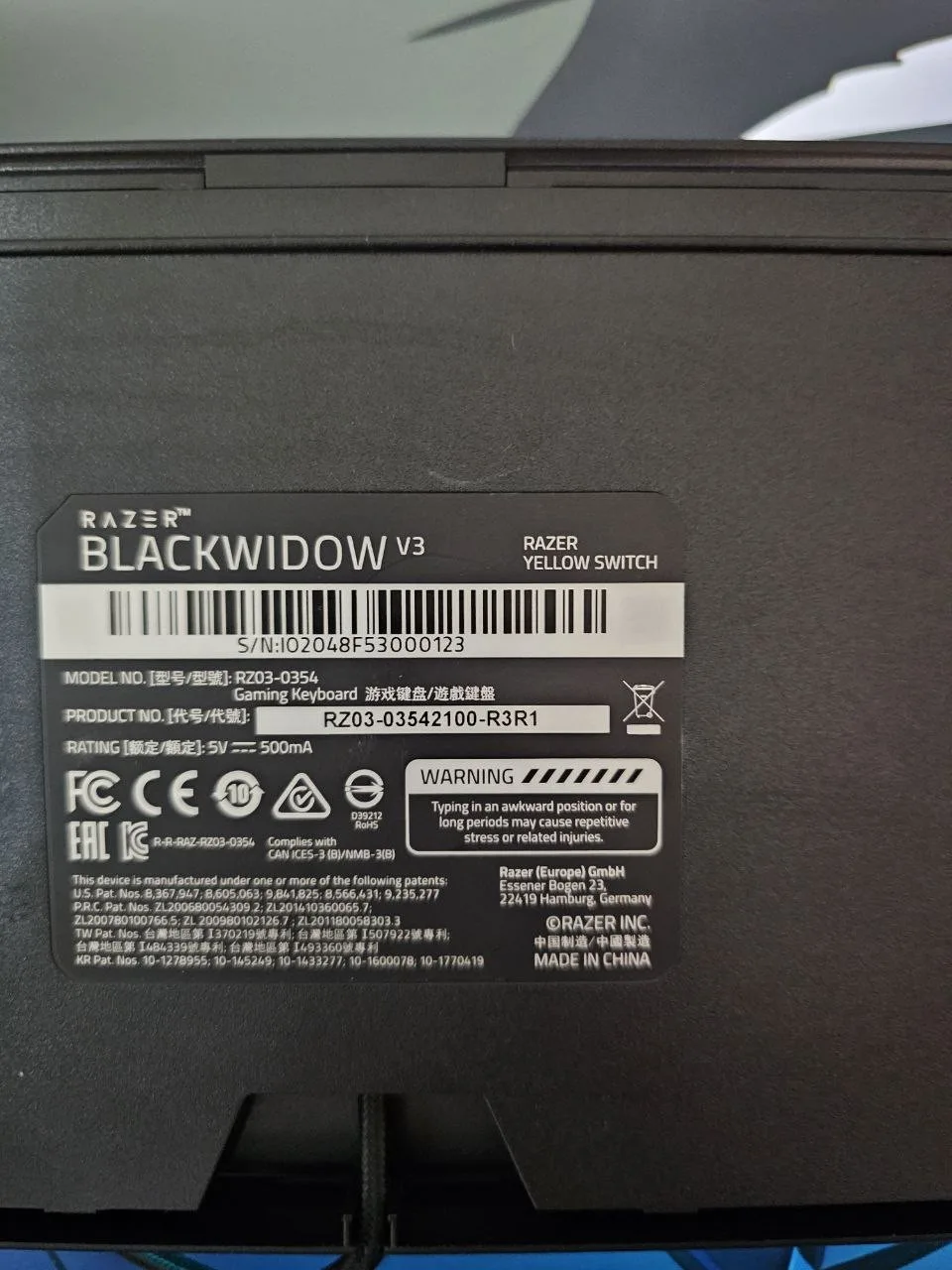 Механическая клавиатура Razer BlackWidow V3, RGB, фото 3