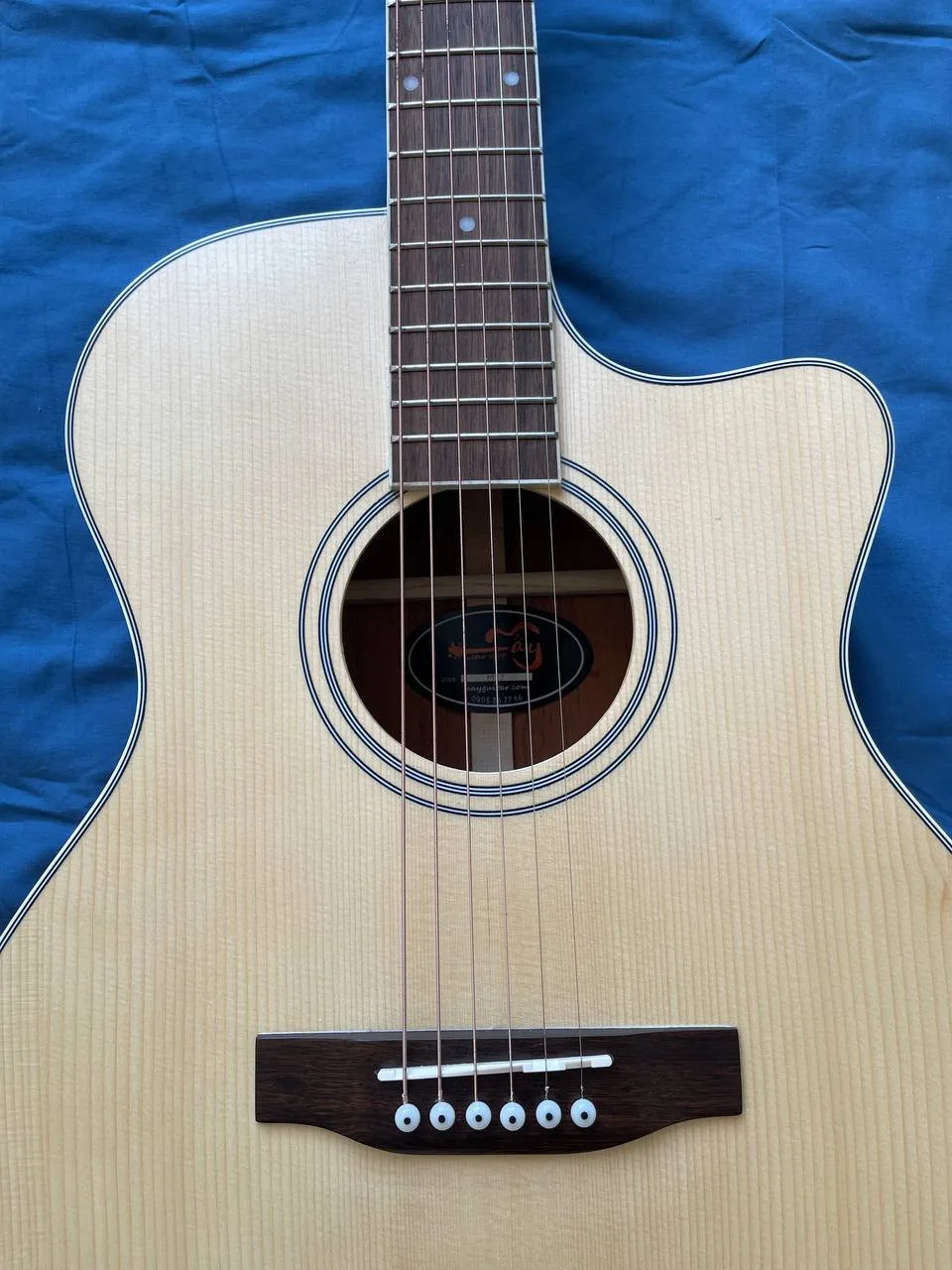 Гитара Mây Guitar с чехлом и новыми струнами, фото 3