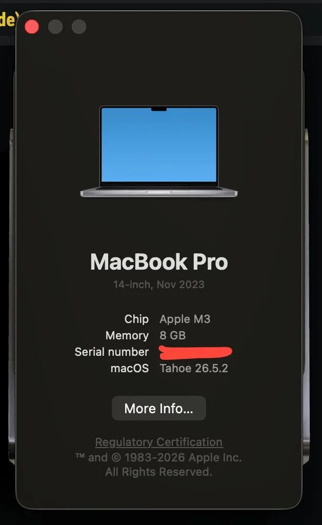 MacBookPro M3 14", 8GB, 512GB, фото 5