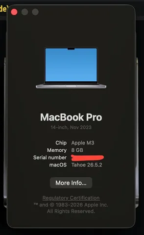 MacBookPro M3 14", 8GB, 512GB, фото 5