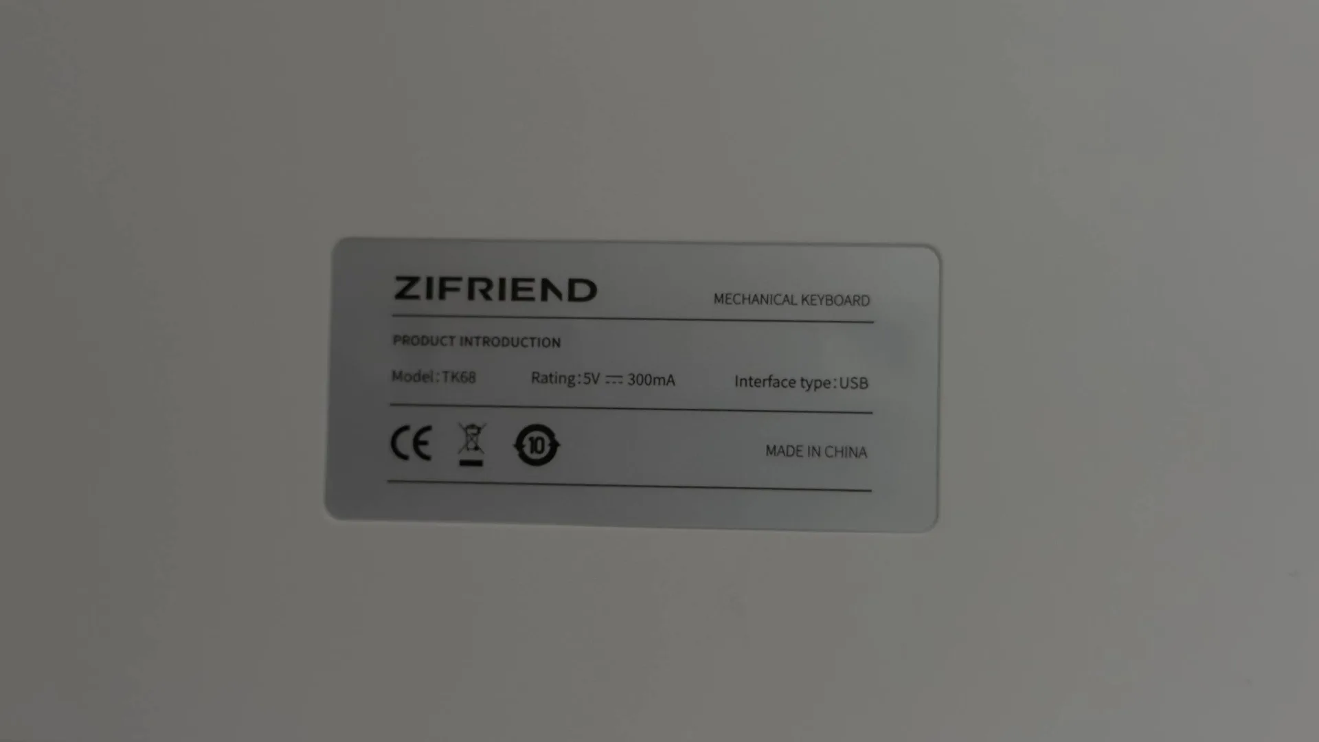 Механическая клавиатура ZIFRIEND TK68 RGB, фото 2