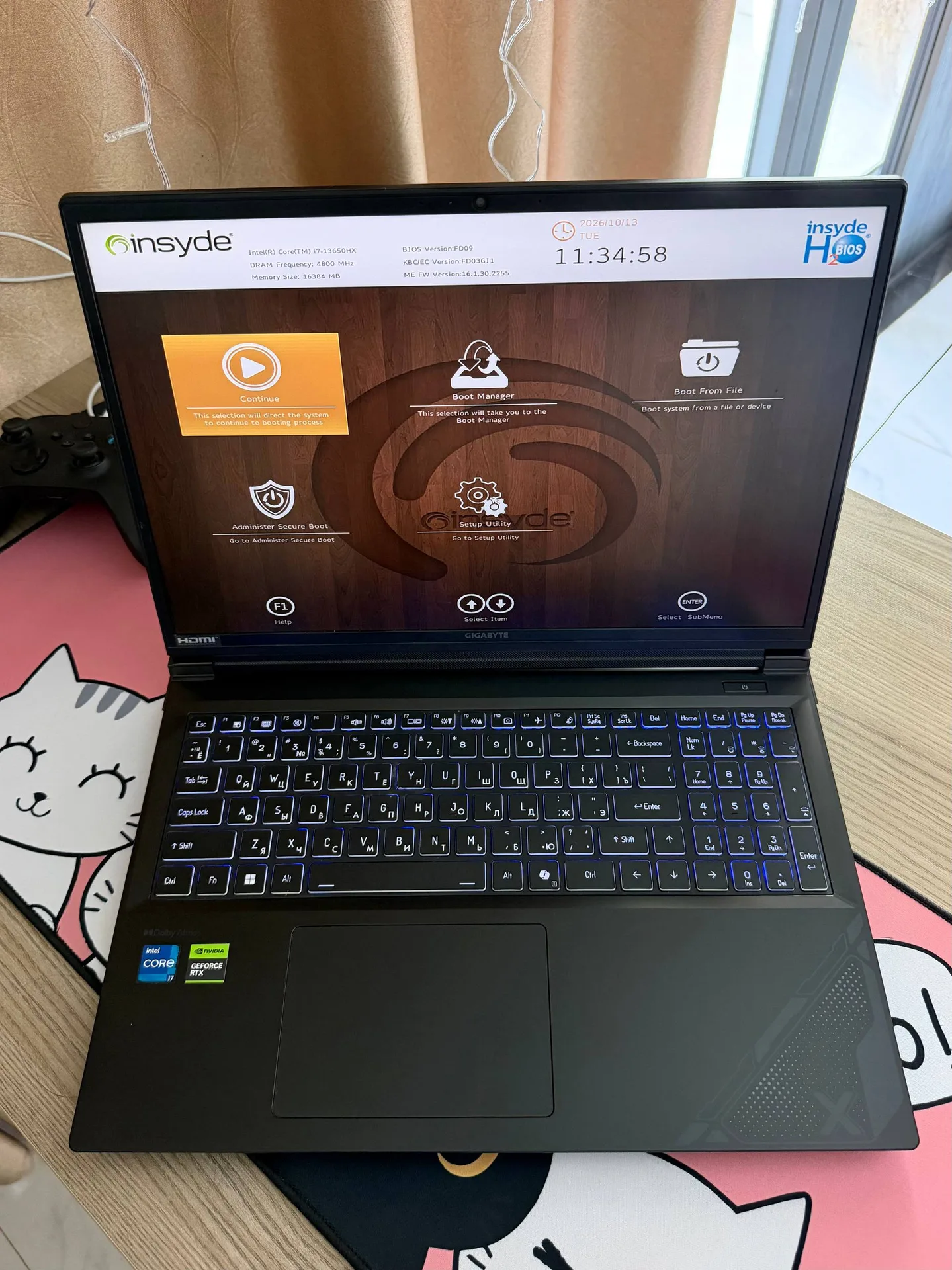 Ноутбук Gigabyte g6x, RTX 4060