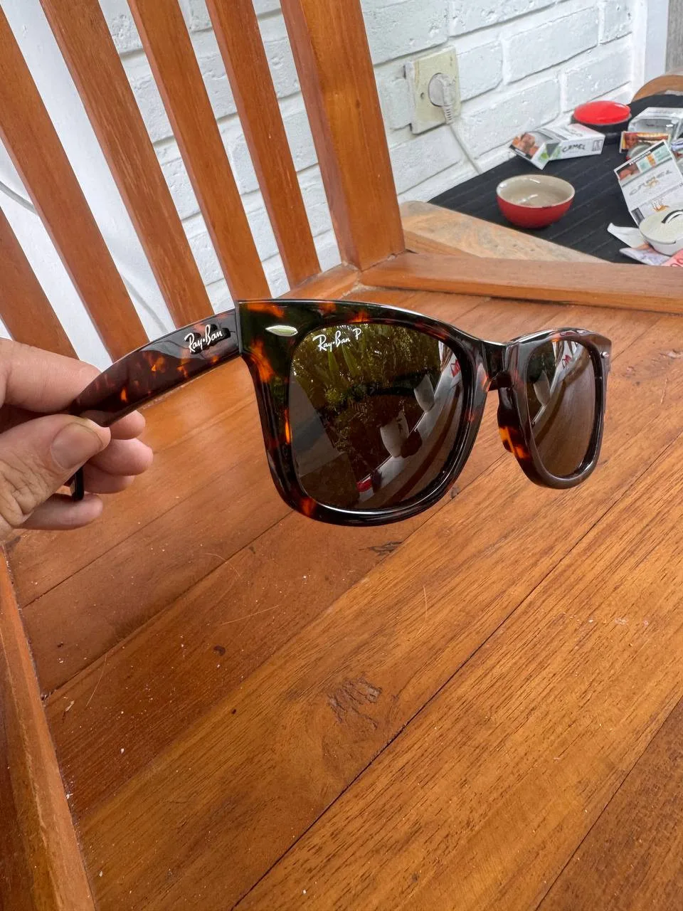 Очки Rayban Wayfarer поляризированные, оригинал