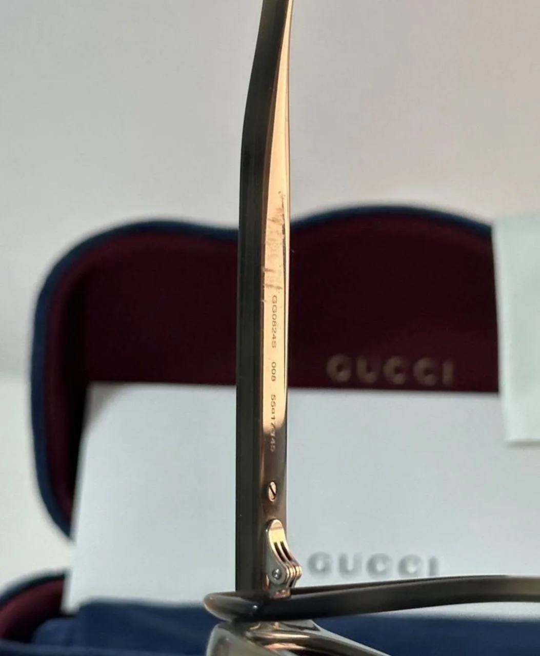 Мужские солнцезащитные очки Gucci, полный комплект, фото 5