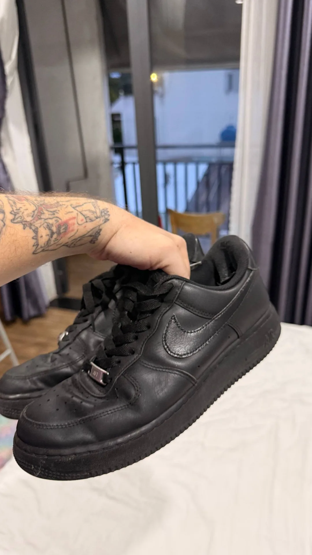 Кроссовки Nike Air Force, чёрные
