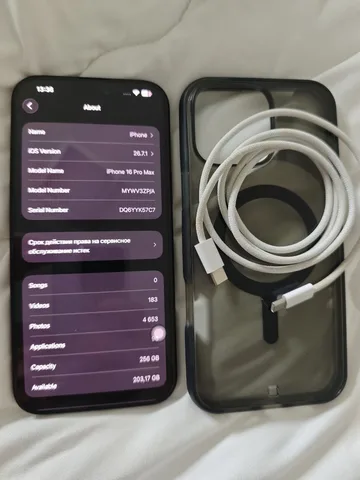 iPhone 16 Pro Max 256gb, titanium black, фото 2