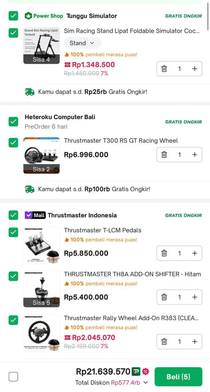 Руль Thrustmaster t300 с педалями T-LCM, фото 4