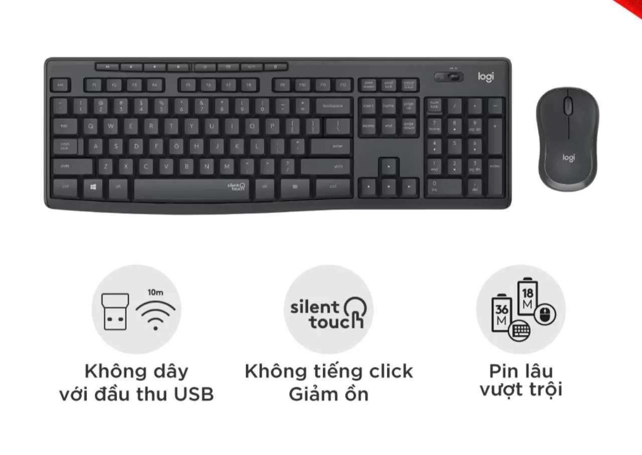 Беспроводная клавиатура Logitech MK295