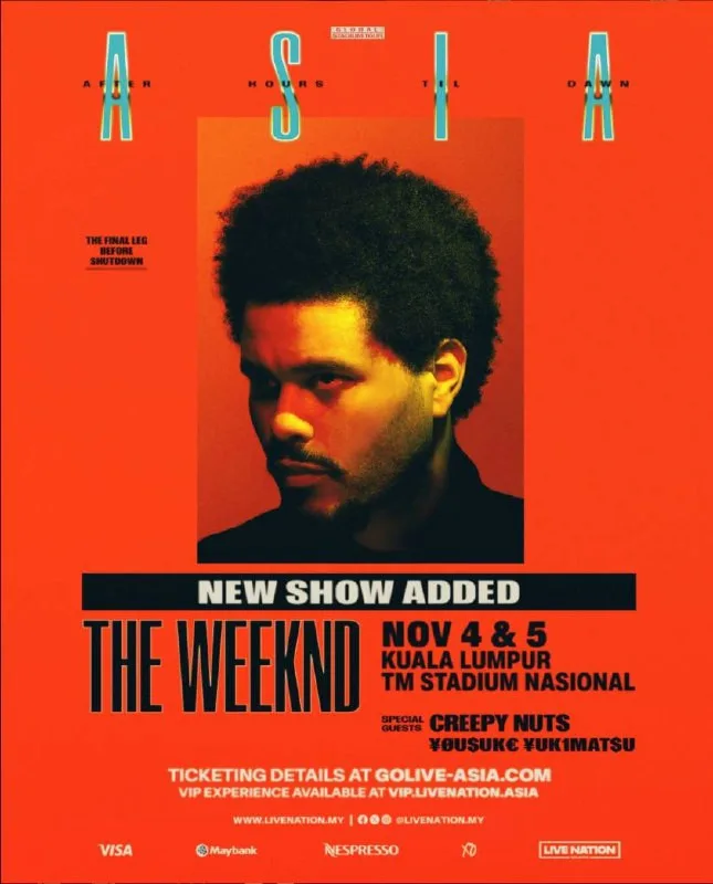 Билеты на концерт The Weeknd, Куала-Лумпур, 5 ноября