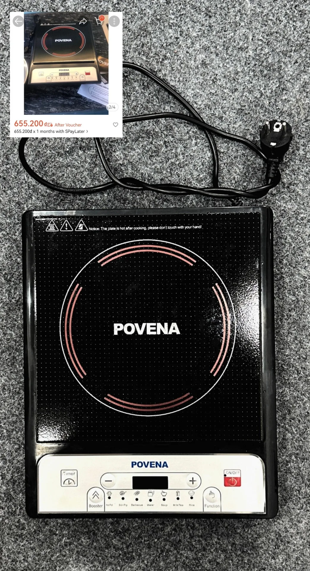 Индукционная плитка Povena