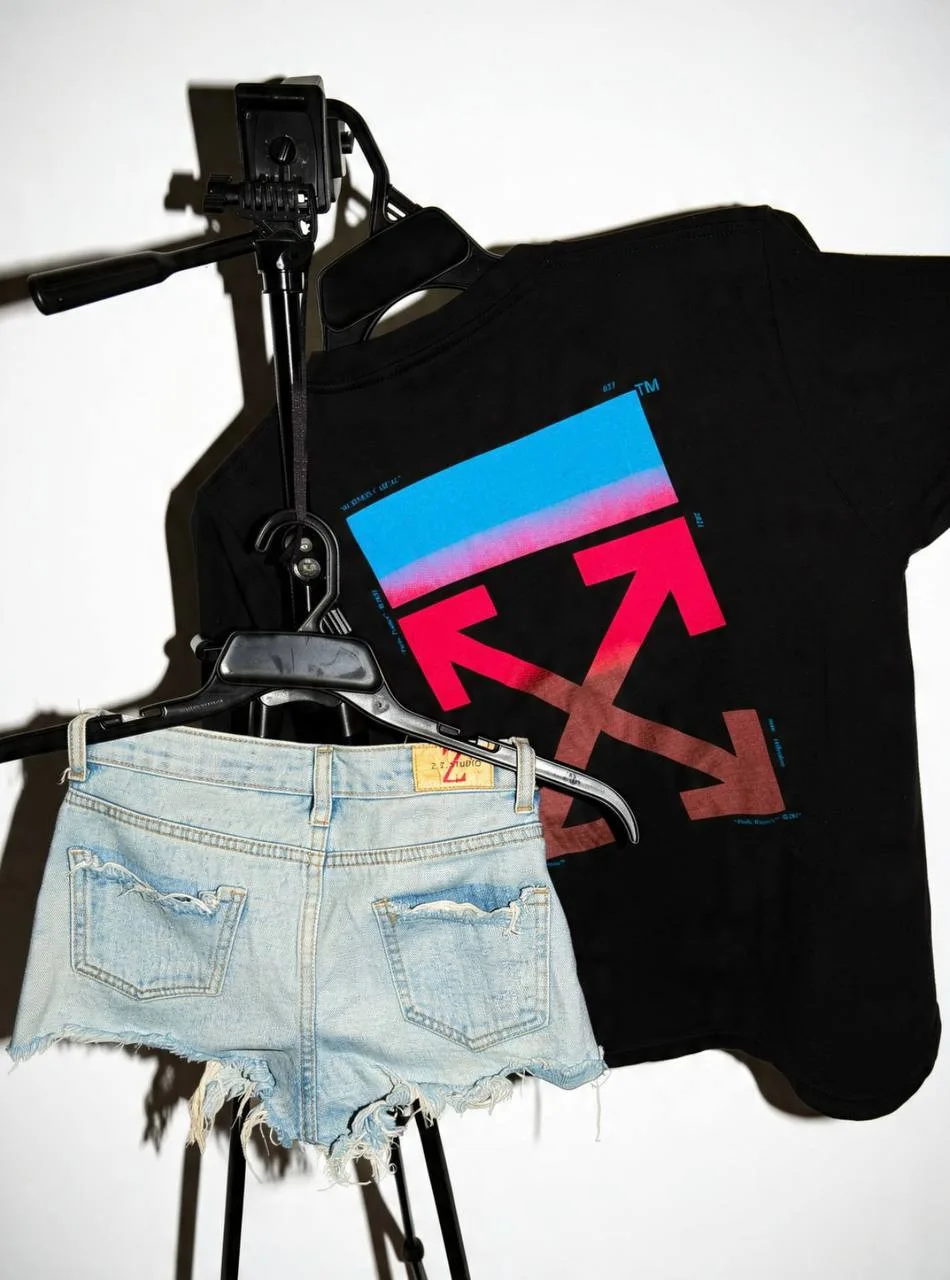 Футболка Off White и шорты, ХС–С