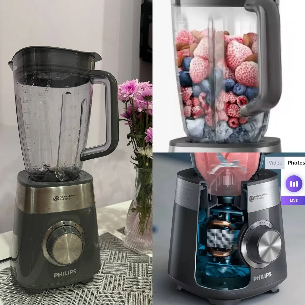 Блендер Philips 1000W HR3020/20