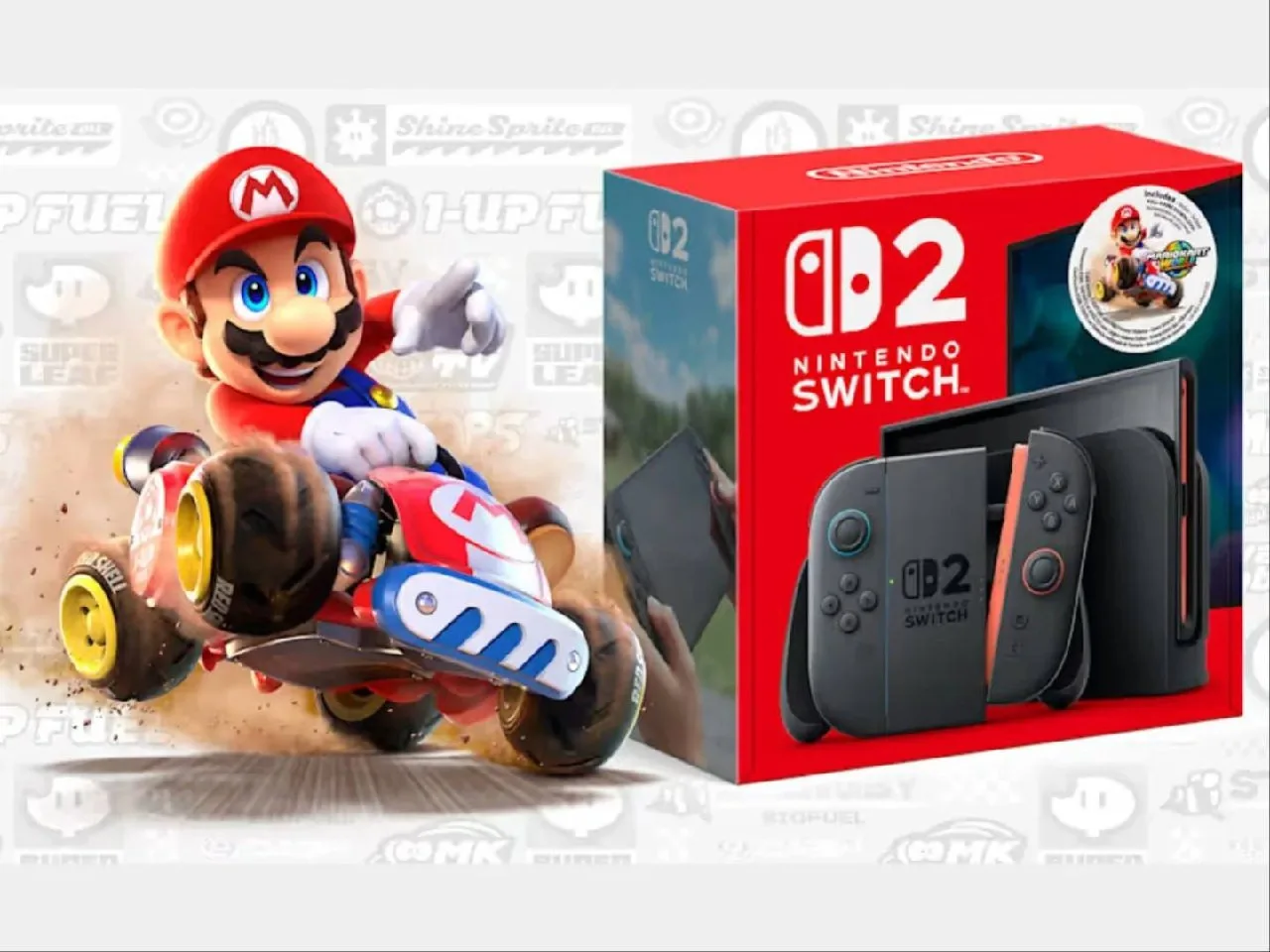 Nintendo свитч 2 с картриджем Марио Кард, новый