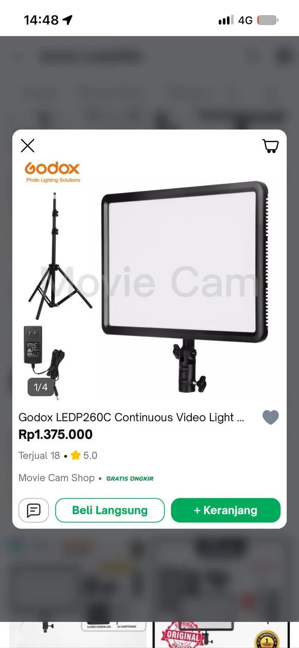 Свет Gadox LEDP260C с питанием и триногой