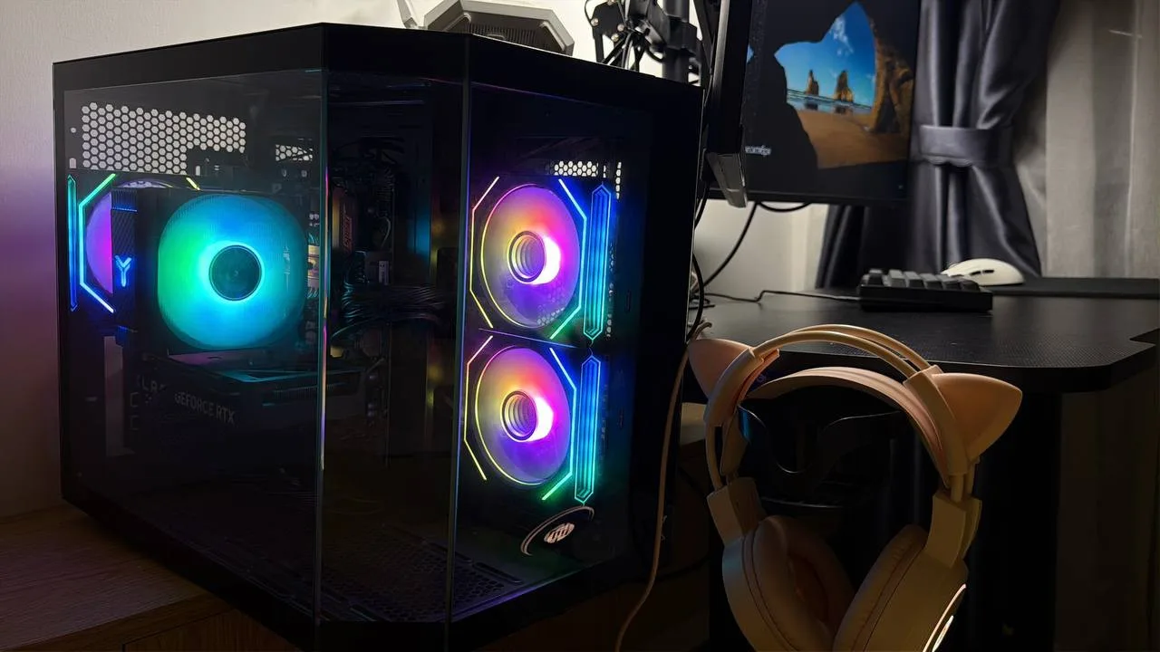 ПК в сборе i5-12400F, RTX 4060, с мониторами и периферией