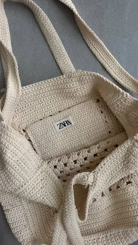 Вязаная сумка шопер ZARA, фото 2
